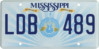 MS license plate LDB489