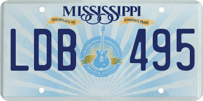 MS license plate LDB495
