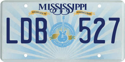 MS license plate LDB527
