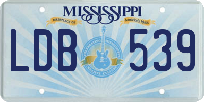 MS license plate LDB539