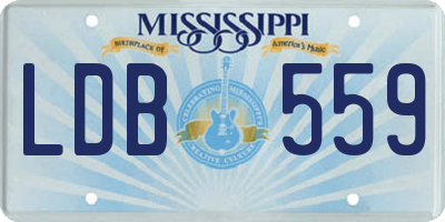 MS license plate LDB559