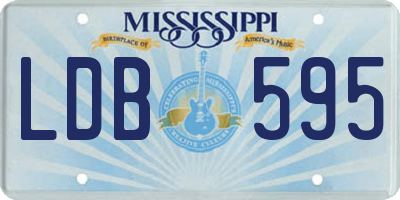MS license plate LDB595
