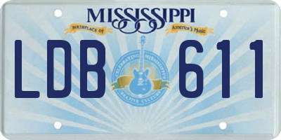 MS license plate LDB611