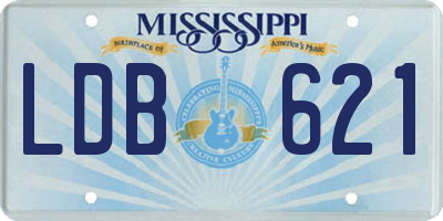 MS license plate LDB621