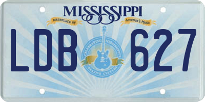 MS license plate LDB627