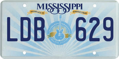 MS license plate LDB629