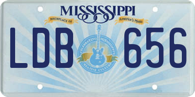 MS license plate LDB656