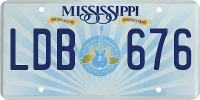 MS license plate LDB676