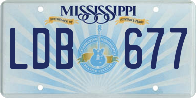 MS license plate LDB677