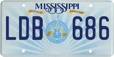 MS license plate LDB686