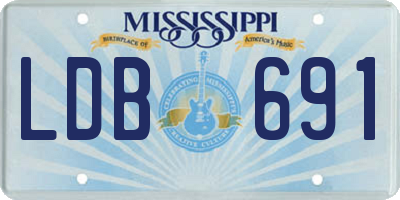 MS license plate LDB691