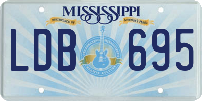 MS license plate LDB695
