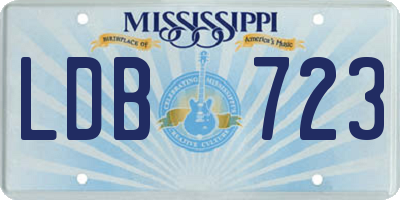 MS license plate LDB723