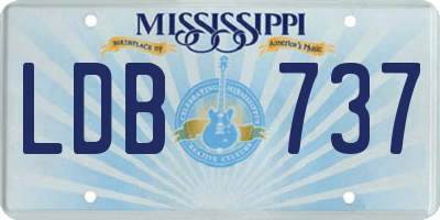 MS license plate LDB737