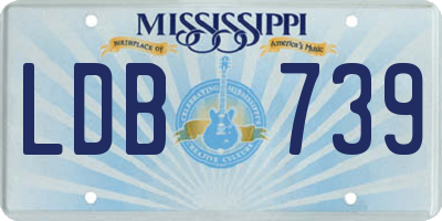 MS license plate LDB739