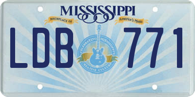 MS license plate LDB771