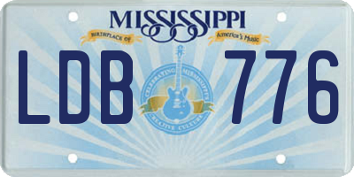 MS license plate LDB776