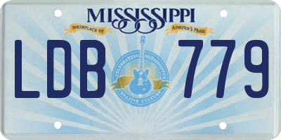 MS license plate LDB779