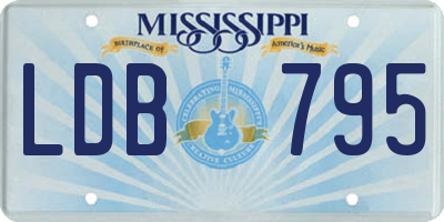 MS license plate LDB795