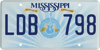 MS license plate LDB798