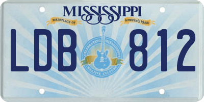 MS license plate LDB812