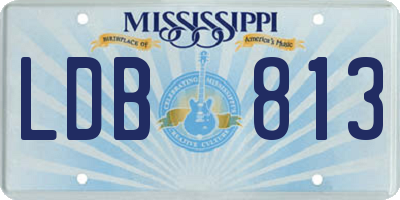 MS license plate LDB813