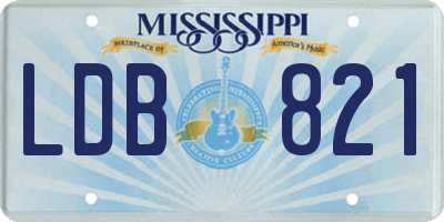 MS license plate LDB821