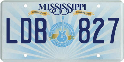 MS license plate LDB827