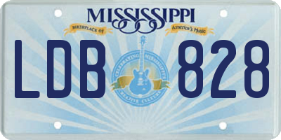 MS license plate LDB828