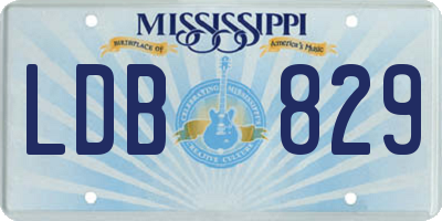 MS license plate LDB829