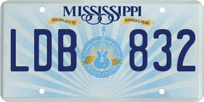 MS license plate LDB832