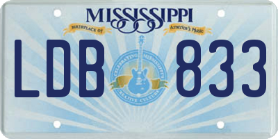 MS license plate LDB833