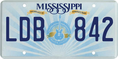 MS license plate LDB842