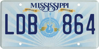 MS license plate LDB864