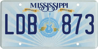MS license plate LDB873