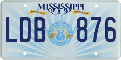 MS license plate LDB876