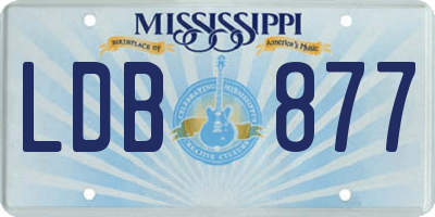 MS license plate LDB877
