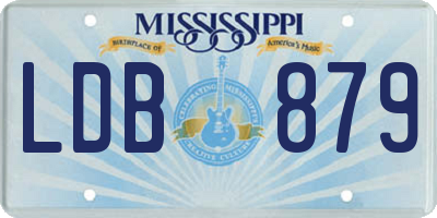 MS license plate LDB879