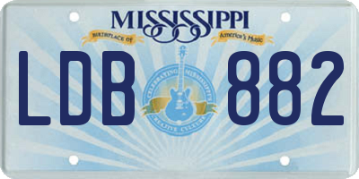 MS license plate LDB882