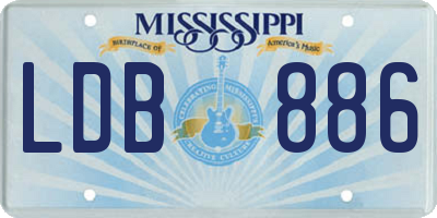 MS license plate LDB886