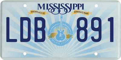 MS license plate LDB891
