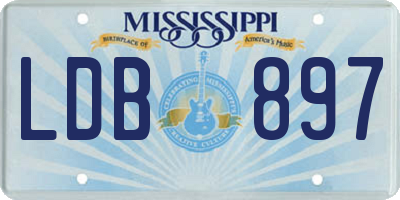 MS license plate LDB897