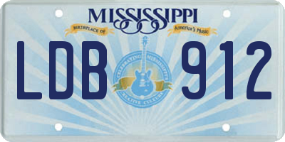 MS license plate LDB912