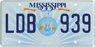 MS license plate LDB939