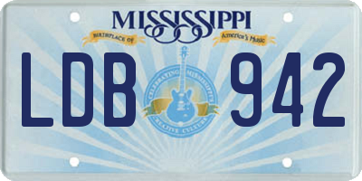MS license plate LDB942
