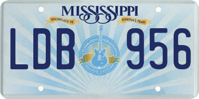 MS license plate LDB956