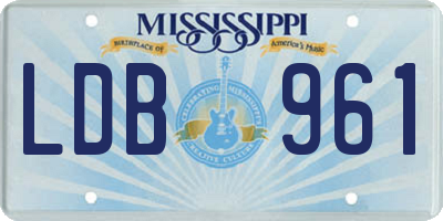 MS license plate LDB961