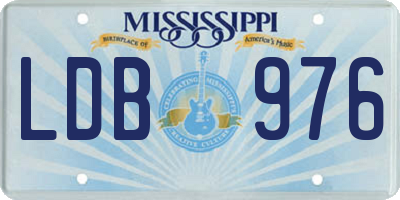 MS license plate LDB976