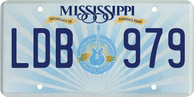 MS license plate LDB979