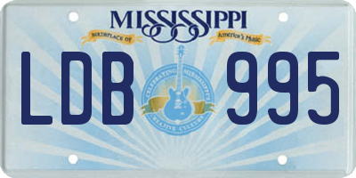 MS license plate LDB995